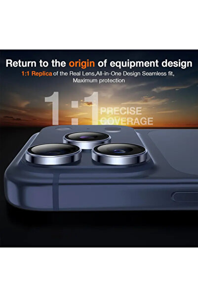 nexiva iPhone 17 Pro Abis Dark Blue Sapphire Camera Protector Lens Anti-Static Full Protection