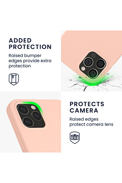 KWmobile Case for Apple iPhone 12/iPhone 12 Pro, Cream, Silicone, KWM0000129A058C