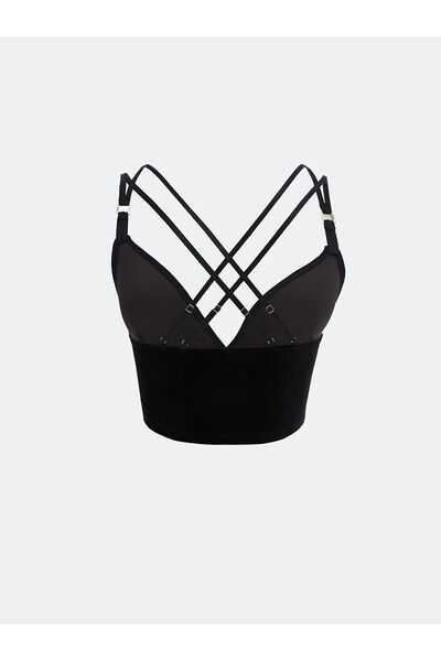 LC Waikiki Black Underwire-Free Non-Padded Plain Bralette