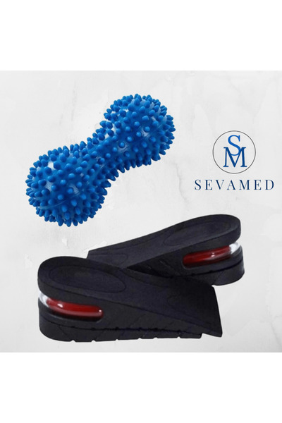 kırmed Ayak Ağrısı İçin Boy Uzatıcı 5 CM Tabanlık ve Dikenli Masaj Topu Topuk...