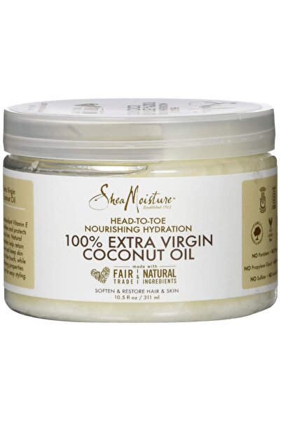 Shea Moisture 100% Extra Virgin Coconut Oil Head-To-Toe Nourishing Hydration, 10.5 Ounce