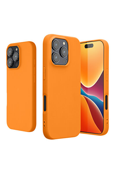 KWmobile Case for Apple iPhone 16 Pro Max, Orange, Silicone, KWM000022UL001C