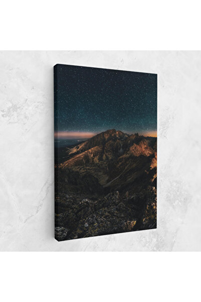 Arthub Canvas Painting, Bedroom And Living Room, Landscapes, Mountain Sky