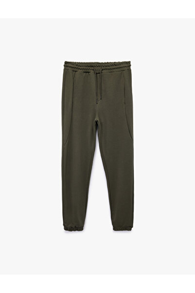 Koton Cotton Pocket Detailed Lace up Waist Jogger Sweatpants