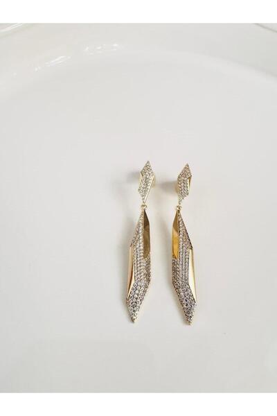 DEVİ fashion Xuping Zircon Stone Earrings 6 cm