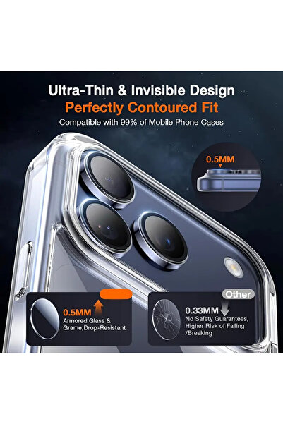 nexiva iPhone 17 Pro Max Abis Dark Blue Sapphire Camera Protector Lens Anti-Static Full Protection