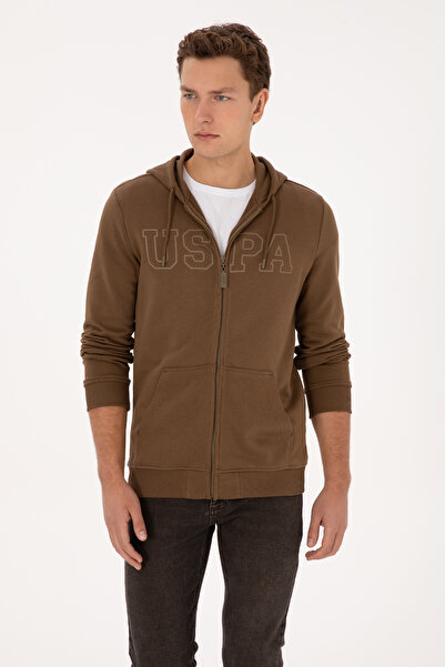 U.S. Polo Assn. Men's Khaki Knitted Cardigan 50313719-Vr027