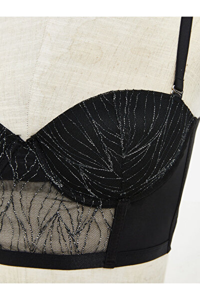 LC Waikiki Black Underwire Unpadded Lace Bralette