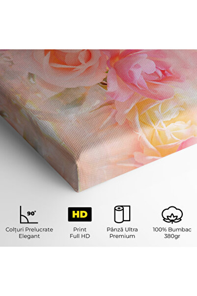 Arthub Canvas Painting, Bedroom And Living Room, Flowers, Pastel Color Roses