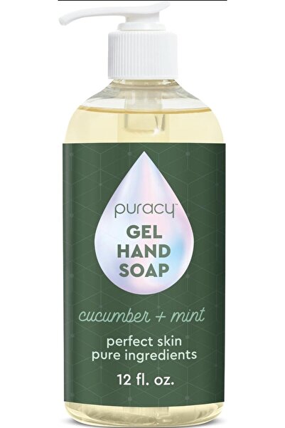 puracy صابون جل طبيعي لليدين بنكهة الخيار والنعناع 12 أونصة سائلة