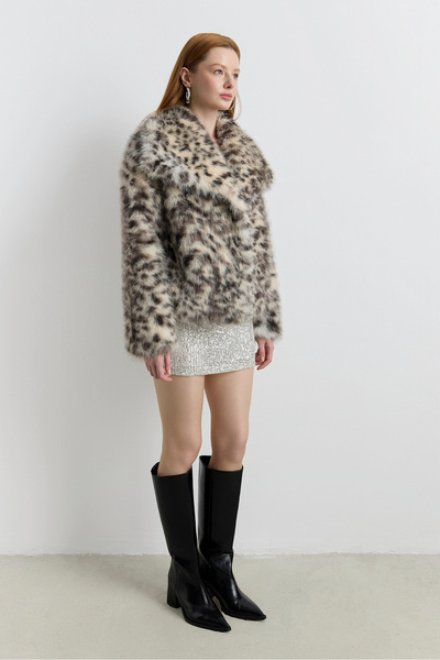 Babushka White Sequin Mini Skirt