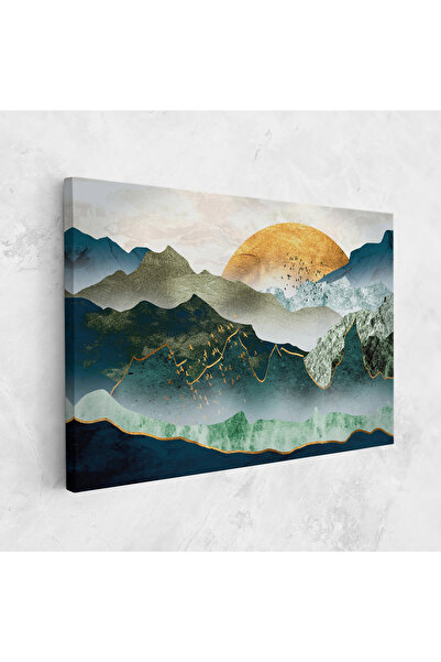 Arthub Canvas Painting, Bedroom And Living Room, Landscapes, Golden Mountains