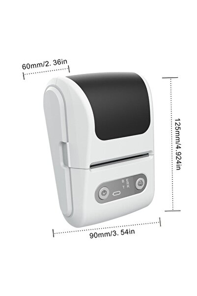 Tradeo طابعة ملصقات حرارية محمولة بتقنية البلوتوث | متوافقة مع أندرويد وiOS | طباعة بدون حبر