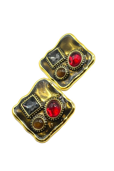 Nish&Chic Stone Vintage Earrings