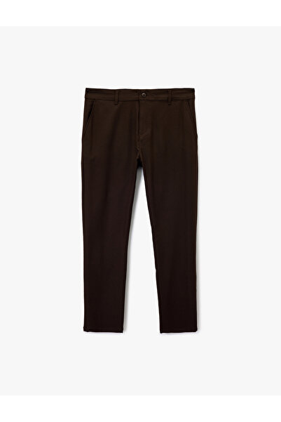 Koton Slim Fit Pocket Viscose Blended Fabric Trousers