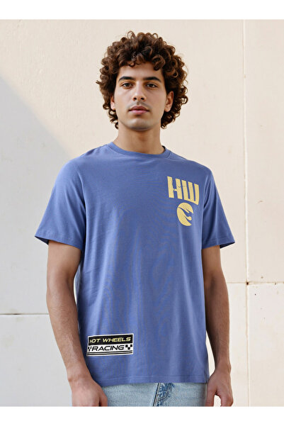 SP Characters Men Regular Fit Crew Neck Short Sleeves Hot Wheels Print T-shirt