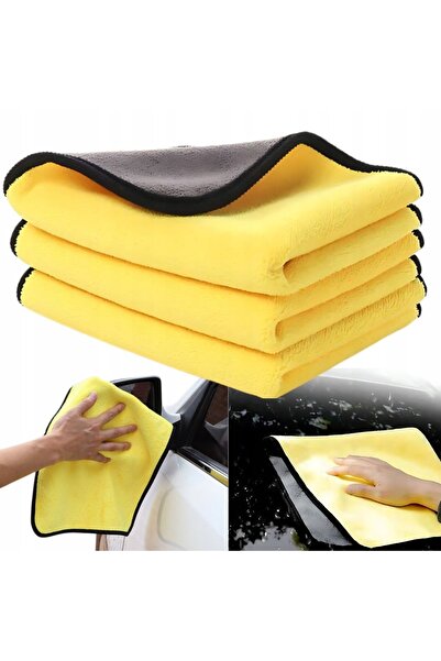 zola Set of 3 microfiber towels, absorbent and quick-drying, 30 x 30, gray/yellow