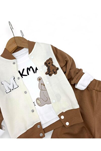 Egelite Baby Boy 3-Piece Seasonal Suit | College Jacket, Long Sleeve Top and Bottom Set | 6-9-12-18-24 Months