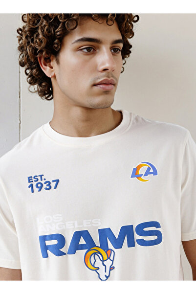 SP Characters Men's Regular Fit Crew Neck Short Sleeves Los Angeles Rams Print T-shirt