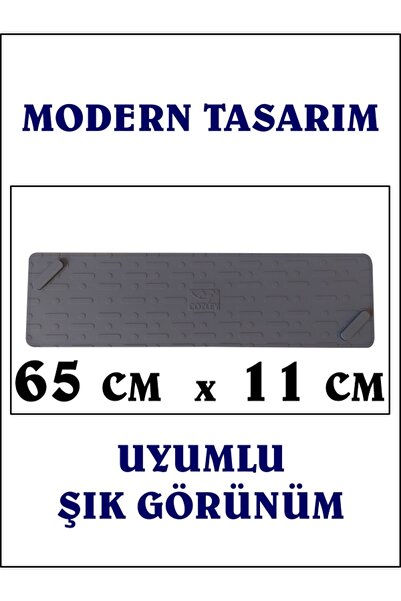 COZLEY Kötü Koku Önleyici Uzun Duş Gideri Silikon Mat Duş Gideri Böcek Önleyici Kapak 65X11 CM HANTAL BOY