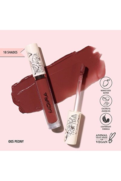 MOİRA كريم الشفاه القطيفة (005، الفاوانيا)