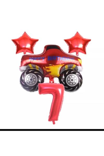 Generic Brand Red Jeep Car Themed Balloon Set Age 7