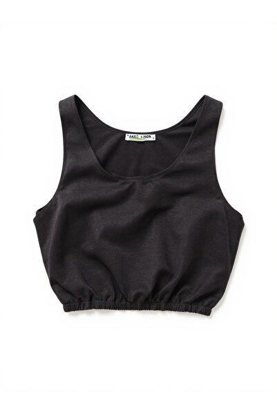 coast moda Women's Elastic Waist Modal Stretch Fabric Crop