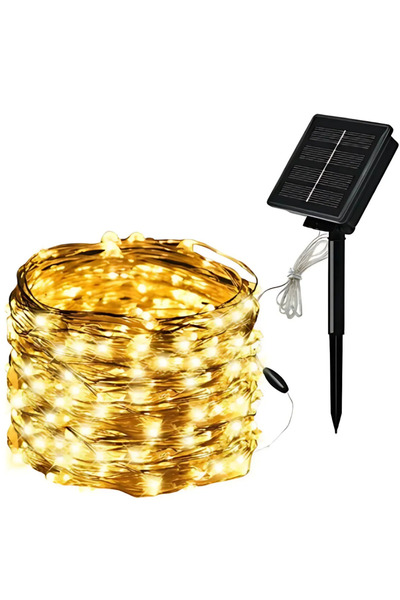 SDEPOT Instalație decorativă, SDEPOT, cu fir de cupru, încărcare solară, 100 ...