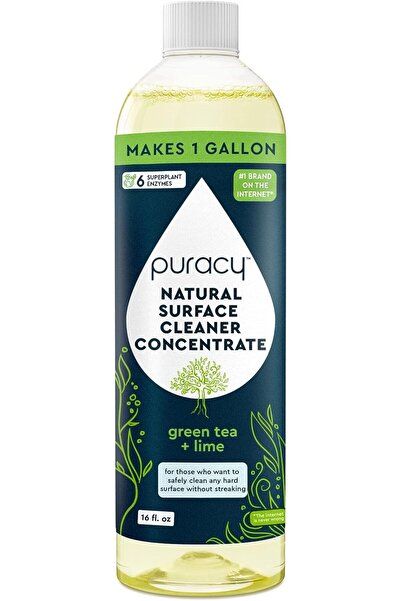 puracy مُركّز مُنظّف الأسطح الطبيعي - شاي أخضر وليمون، ١٦ أونصة سائلة