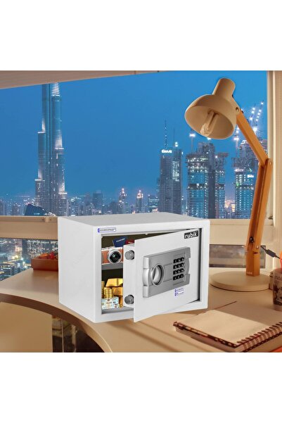 RUBIK A4 Document Size Safe Box Locker RB25 (25x35x25cm) White