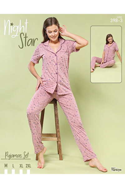 Night Star Pajama Set Patterned