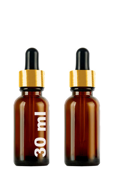 Afracam 30 ml Amber Cam Damlalık Kahverengi Serum Şişesi 30 Cc Metal Kapaklı ...