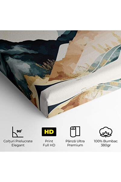 Arthub Canvas Painting, Bedroom And Living Room, Landscapes, Gold Green Mountain