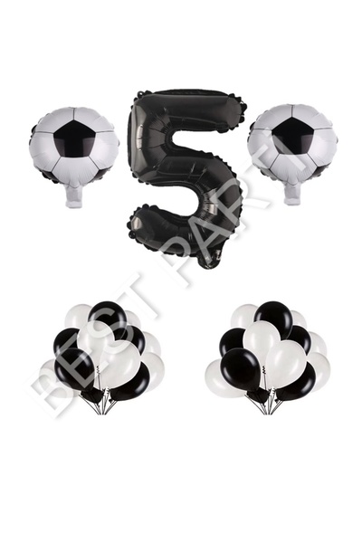 Generic Brand Football Ball Number Balloon Birthday Set Age 5