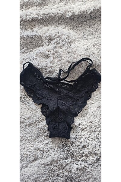 SS HOME CONCEPT Black Lace Detailed Standard Size Panties