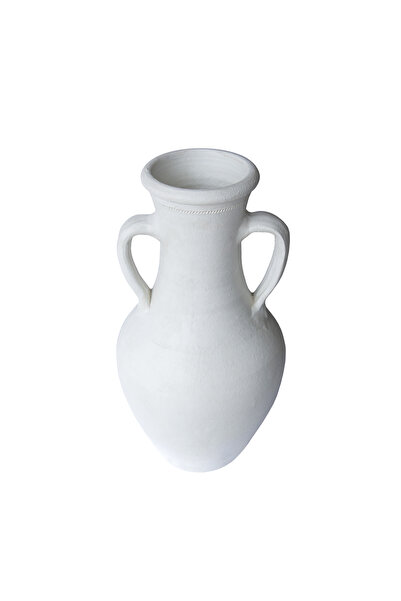 Vintage Art Company Ectropa Beyaz Mat İki Kuplu Vazo