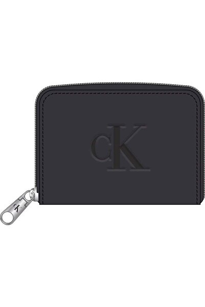 Calvin Klein Embossed Logo Zipper Wallet Lv04K1004Gub1 Wallet Lv04K1004G Ub1