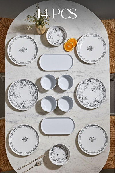 Kitchen Life Cold Flowers Kahvaltı Takımı-Lüx Kahvaltılık Sunum Seti Tabağı