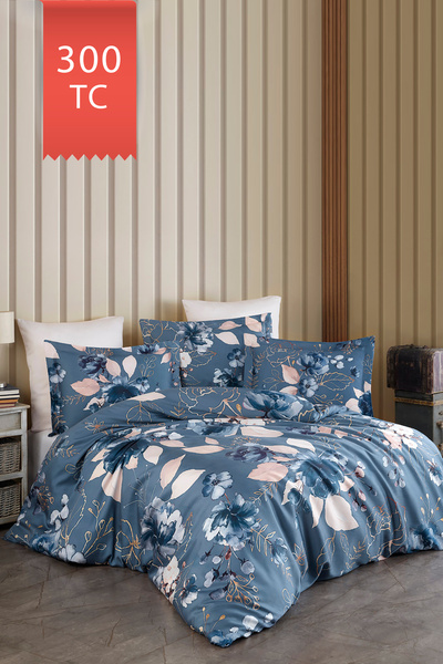 VAROL Royal Saten 300TC Nevresim Takımı (Çift Nevresimli) Family Size - LARİSSA