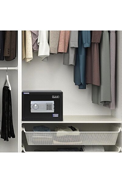 RUBIK Safe Box A4 Document Size with Digital Lock and Override Key RB-25EGC (25x35x25cm) - Black