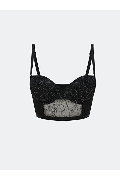 LC Waikiki Black Underwire Unpadded Lace Bralette
