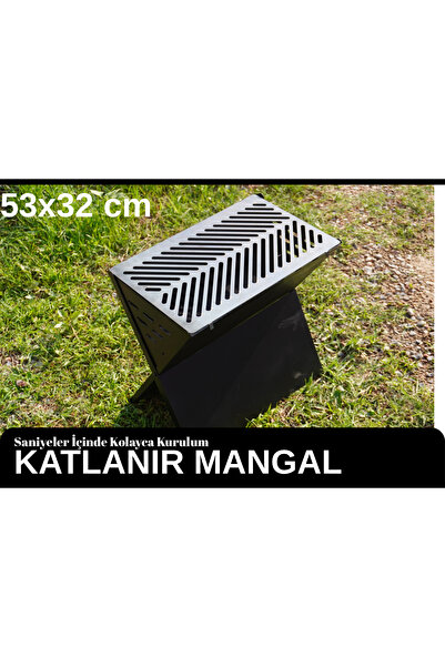 enerjivar COSMIC Mangal Katlanır Pratik Mangal Kamp Mangalı Ateş Çukuru Çantalı