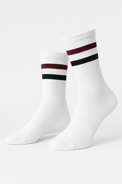 Plus Scorpion Men's Sports Socks Set of 2 – Breathable Cotton Striped Socks |   Es for Daily and Sports Use