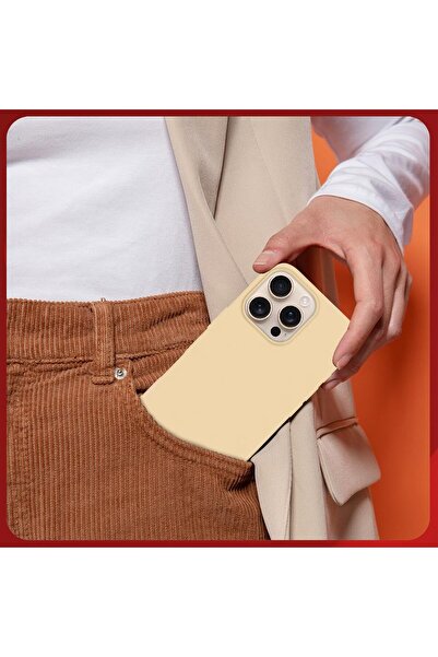 Margoun iPhone 16 Pro Max Liquid Silicone Case (Color Cream)