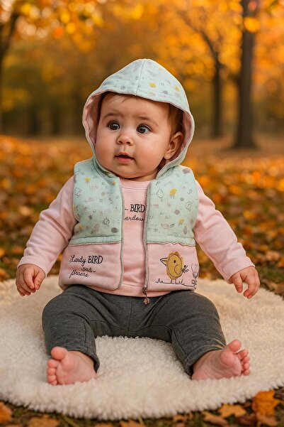 bubiee baby طقم فيست طقم مكون من 3 قطع مع بنطلون باديلي