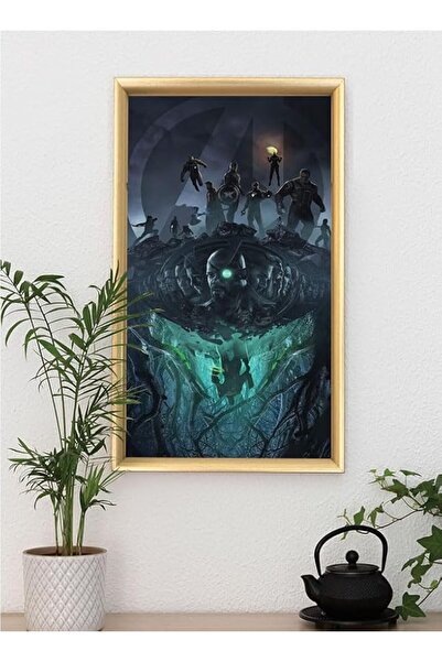 Generic Digitally Printed 'Avengers' Framed Wall Poster, 40×55 cm, Multicolor - Clevercraft Homes