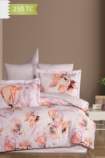 VAROL 250 Tc Bamboo Blend Cotton Satin Duvet Cover Set – Single – Rossy