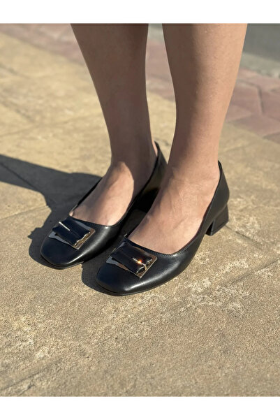 LOVE SHINE Leroliva Classic Matte Blunt Toe Short Heel Large Size Women's Shoes Large Size