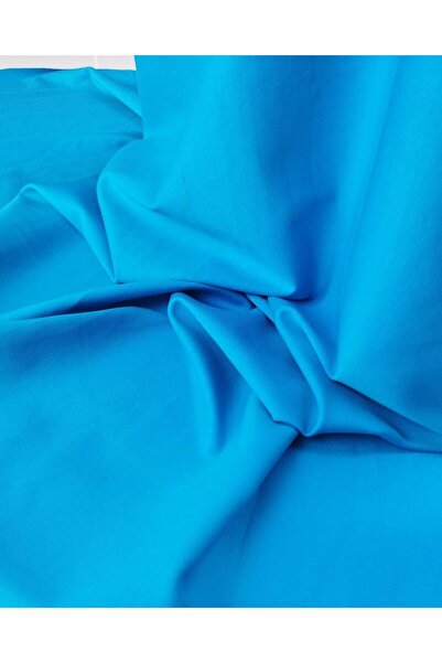 Kumaş Parça Πλεκτό ύφασμα Interlock σε μπλε χρώμα Πλάτος: 150 cm