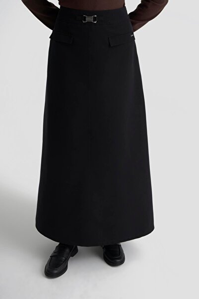 Armine Kemer Detaylı Etek 25K1915 Siyah